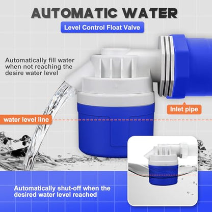 2" Side Inlet Water Float Valve, 2 Inch Big Flow Automatic Water Level Control Float Valve for Water Tank, Water Troughs, Pond, Pool, Livestock, Aquariums (2" Side Inlet) - color: 2" Side Inlet