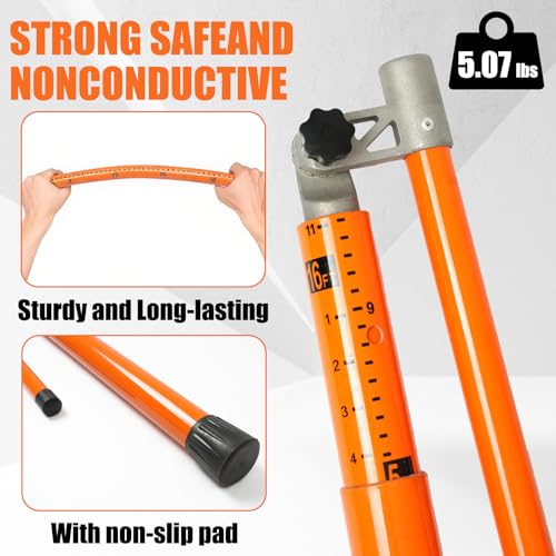Load Height Measuring Stick,15 FT Sturdy Fiberglass Truck Height Stick with Adjustable Pole, Truck Height Measuring Stick with Carrying Bag, Height Stick for Trucks, Car Haulers