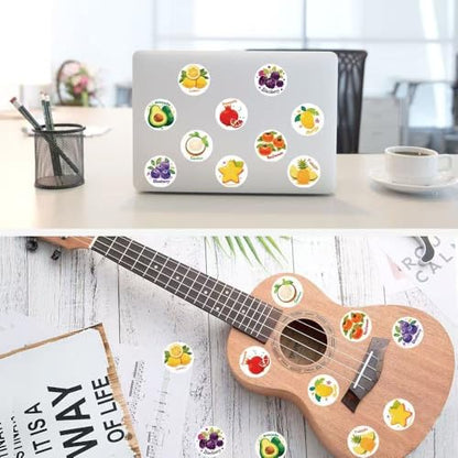 1000 Pcs Fruit Stickers Bulk 2 Roll 1 Inch,Food Pineapple Banana Mango Watermelon Strawberry Sticker Pack Gift for Party Favors Book Water Bottles Laptop,Vegetable Stickers for Kids Boys Girls School - color: Fruit Stickers
