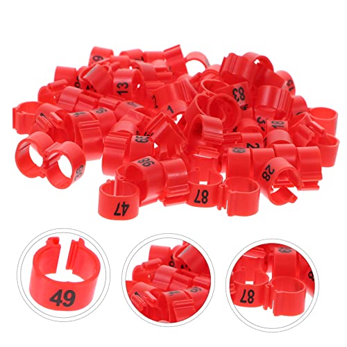 100pcs Bright Colors Meat Pigeon Anklet Pigeon Foot Rings Poultry Leg Bands Identification Ring for Birds Chicken Supplies