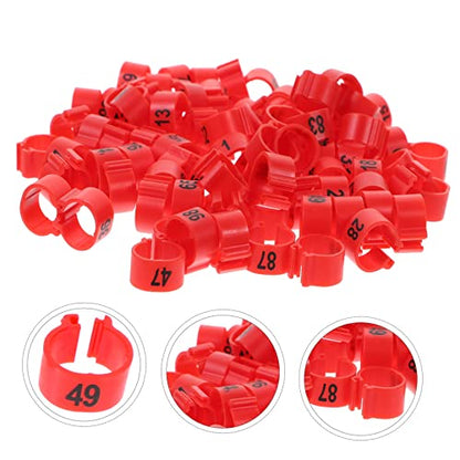 100pcs Bright Colors Meat Pigeon Anklet Pigeon Foot Rings Poultry Leg Bands Identification Ring for Birds Chicken Supplies