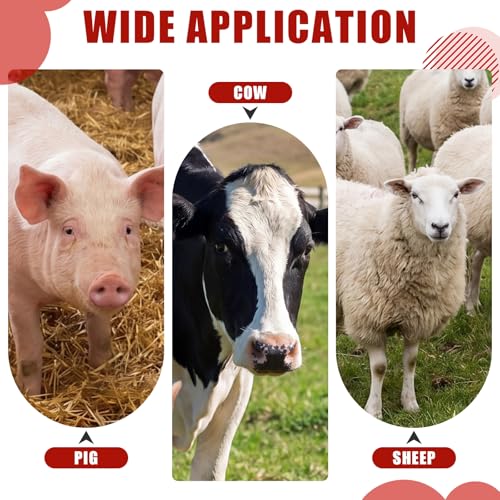 3 Sets Calf Feeding Bottle with Replacement Silicone Nipples, Durable Milk Feeding Pot with Handle for Calves, Nursing Supplies for Livestock (2 Quart) - size: 1 Count (Pack of 3)