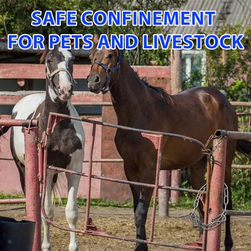Gate Chain Lock with Carabiners Barn Chain Link 20'' Gate Latches for Outdoor Fences Dog Cage Lock Backyard Chain Lock Stall Supplies - size: 20'' 1Pack