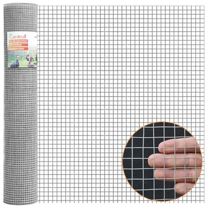 Gardeal 48in x 50ft 19 Gauge 1/2 Inch Hardware Cloth - Double Hot-Dipped Galvanized After Welding Steel Mesh - Duty Rust Proof Fencing for Gardens, Chicken Coops & Poultry Animal Netting Cage Screen - size: 48X50