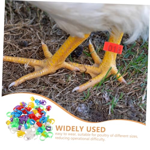 UPKOCH 120pcs Numbered Chicken Leg Bands Poultry Identification Rings for Efficient Tracking of Chickens Ducks Geese Boost Farm Management Productivity