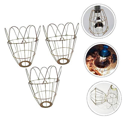 3Pcs Waterproof Heating Bulb Cage Wear-Resistant Lamp Cover for Reptiles Chickens and Young Pigs Heat-Resistant and Scald Design for Household Use