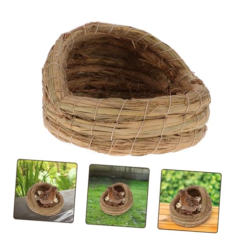 2pcs Woven Chicken Nesting Box Pad for Breeding Straw Woven Chicken Laying Coop
