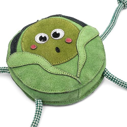Fuzzl Eco Leather Super Sprout Natural and Tough Dog Toys - Long Lasting Chew Toys for Aggressive Chewers - Strong Dog Toy for Dogs and Puppy - style: Leather Sprout