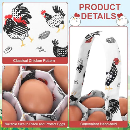 Egg Collecting Apron and Basket, 12 Pouches Chicken Egg Apron with 7 Pouches Basket, Aprons for Fresh Eggs - color: Style 1