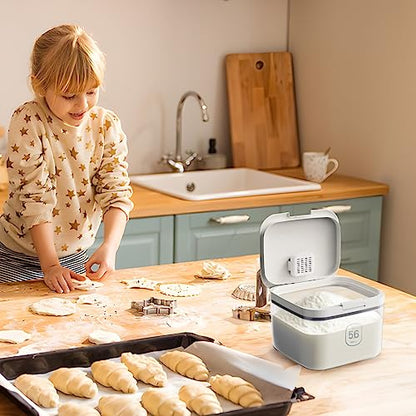 Flour Dispenser 10LBS - 5 L /5 QT /5 KG Rice Container Storage Food Cereal Container Bins Household for Kitchen Pantry Organization (5 L) - color: 5.6 L
