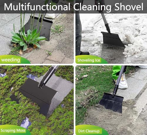 IRISFLY Long Handle Multifunctional Cleaning Scraper Shovel,Heavy Duty Garden Tool for Landscaping, Farm Weeding Tool, Outdoor Garden Camping Weeding