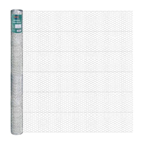 20GA Galvanized Hexagonal Poultry Netting Chicken Wire 72 inches x 50 feet x 1 inch Mesh - size: 72"x50'