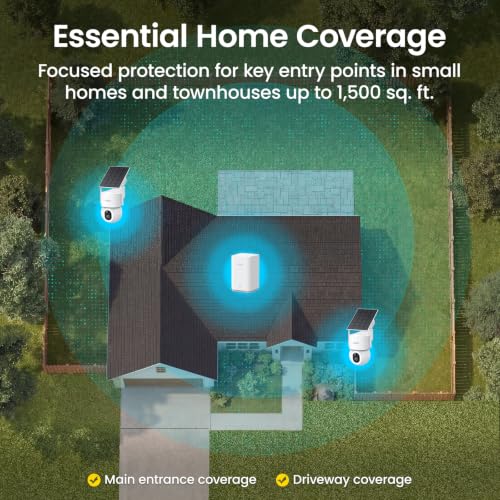 aosu SolarCam D1 Max 2-Cam Kit, 4K Solar Security Cameras Outdoor Wireless, 360° Pan & Tilt Coverage, Auto Tracking, Color Night Vision, No Subscription Required, Local Storage up to 1TB - style: 2-Cam Kit