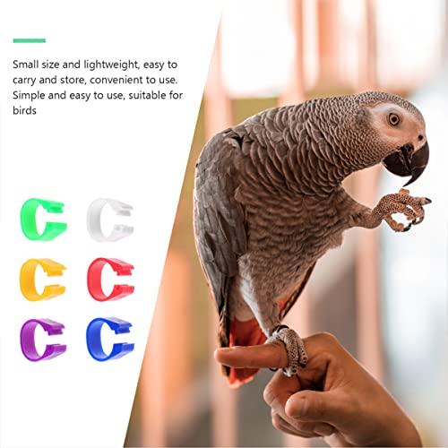 ORFOFE 100pcs Bird Leg Bands Chicken Duck Bands Poultry Foot Ring Clip Ring and Comfortable for Birds Identification
