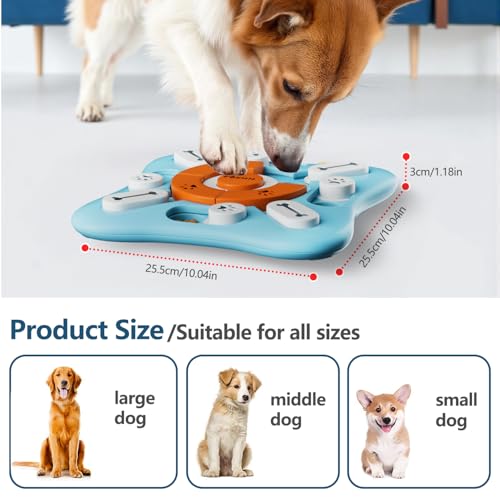 FOXMM Interactive Dog Treat Puzzle Toys for IQ Training & Mental Stimulating,Fun Slow Feeder,Large Medium Small Dogs Enrichment Toys with Squeak Design,Ideal Gifts for Puppies,Cats,Dogs - style: S-Level 2