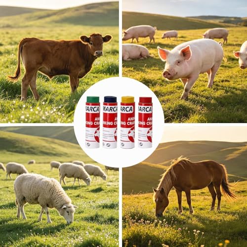 Animal Paint Stick | Farming Reusable Highly Visible Marker - Paint for Marking Animal Skin,for Vaccination Identification Outdoor Farming Grassland Outside Farm Livestocks
