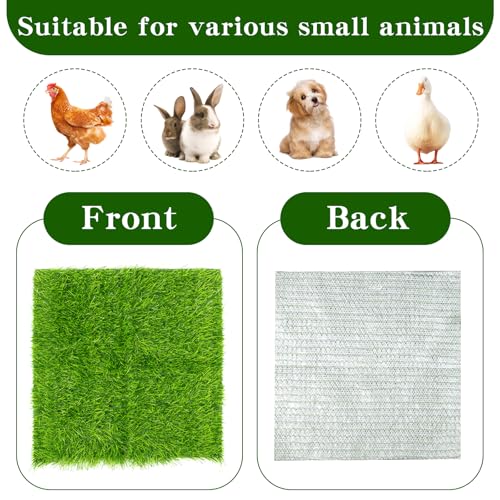 Chicken Nesting Pads Set 12×12"-Washable Artificial Grass Nesting Pads-for Chickens Coopsfor Chicken Coop and Pet Garden Lawn Indoor Outdoor (6 Pack)