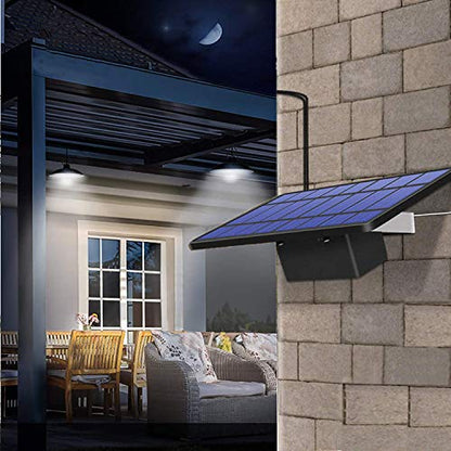 ABZXT Solar Pendant Lights Upgraded Double Bulb Lights IP65 Waterproof Dusk to Dawn Auto Lamp with Remote Controller for Outdoor Shed Barn Chicken Coop Bullpen Pig Pen Stables Tents etc(Dual Lamp) - size: Dual Lamp
