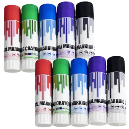 8PCS Markers, Livestock Crayon Markers 4 Colors High Visibility Marker Animal Identification Livestock Prod for Pig, Cow, Goat