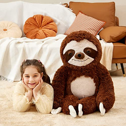 IKASA Giant Sloth Stuffed Animal Hanging Three Toed 30" Plush Toy,Large Big Jumbo Soft Toys,Huge Size Cute Fluffy Plushy Plushie,Gifts for Kids - style: Sloth
