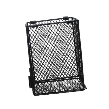 Happyyami Pet Scald Lamp Square Shape Heating Guard for Reptiles Poultry Care Lampshade Easy Installation Daytime Light for Basking Black