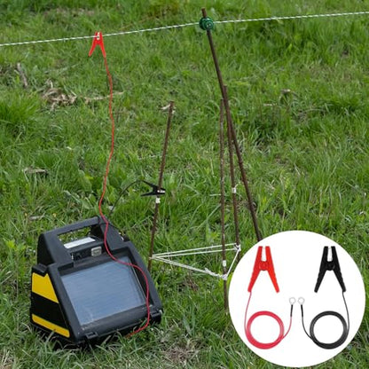 Electric Fence Wire Connect The Energizer and Electric Fence Charger Solar Fence Charger Solar Powered Electric Fence, Solar Electric Fence (6FT Wire) - style: 6FT Wire