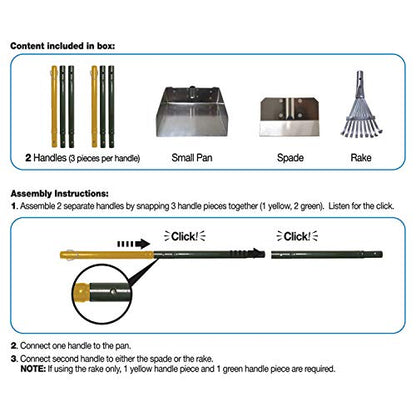 Four Paws Wee-Wee Pooper Scoopers for Dogs l Outdoor Rake l Spade & Pan l Pooper Scooper Set,Black - size: Small, 7" x 7" x 38", style: Rake, Spade & Pan