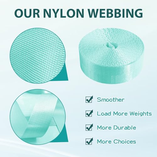 12 Rolls Nylon Webbing 1 inch 1.5 inch 2 inch Nylon Strap Webbing Straps Backpack Straps Nylon Belt, 10 25 50 3.3 Yards Webbing Strapping - size: 1.5 inch-3.3 yards, style: C-12 Colors
