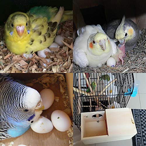 YJJKJ Wood Parakeet Nest Box Pet Bird House Parrot Breeding Mating Box Bird Cage Box for Lovebirds Cockatiel Parrotlets Budgerigar Parakeet (L) - size: Large