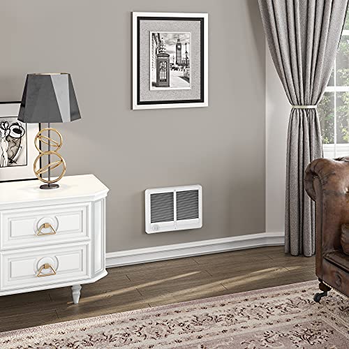 Dimplex DCSTC Series Electric Wall Heater Complete Unit With Thermostat (Model: DCSTC402TW, Part: 47526), 240/208 Volt, 3000/2250 Watt, White