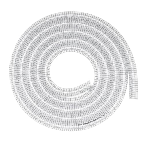 Steel Wire Hose 1-1/4"id x 10ft Flexible Suction Hose PVC Reinforced Tubing Heavy Duty Clear Vinyl Vacuum Line Tubing High Pressure Drain Hose - size: 1-1/4"ID, style: 10 feet
