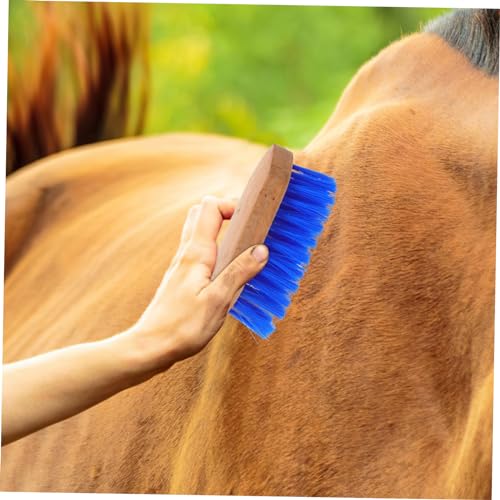 Totority Horse Grooming Brush Sturdy Handle Hard Bristle for Horse Cleaning and Cattle Care Portable Grooming Tool and Animal