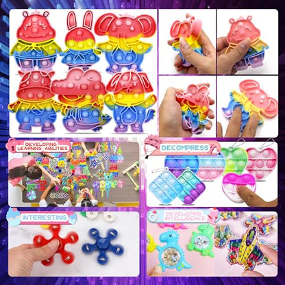 1000+ PCS Party Favors for Kids,Fidget Toys Pack,Valentines Stocking Stuffers, Birthday Gift, Treasure Box,Goodie Bag Stuffers, Carnival Prizes, Toys Filler Sensory Toy for Classrooom