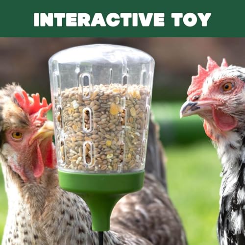 Omlet Poppy Chicken Peck Toy | Interactive Foraging & Pecking Enrichment Toy for Hens | Slow-Feed Treat Dispenser | Reduces Boredom & Feather Pecking | 300g Feed Capacity | 2 Designs - style: Poppy