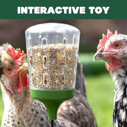 Omlet Poppy Chicken Peck Toy | Interactive Foraging & Pecking Enrichment Toy for Hens | Slow-Feed Treat Dispenser | Reduces Boredom & Feather Pecking | 300g Feed Capacity | 2 Designs - style: Poppy