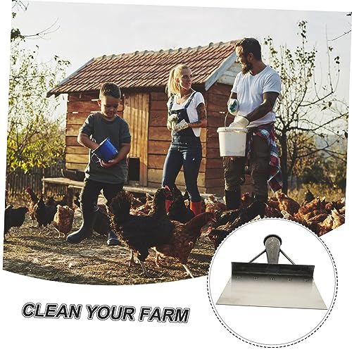 Mipcase Metal Cleaning Shovel for Poultry and Pig Farms Convenient Excrement Scooper Long Handle Heavy Duty Dung Shovel for Farm Cleaning