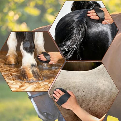 Curry Comb Kit, 6 Ring Curry Comb & Rubber Brush, Curry Comb Kit for Grooming Horses, Dogs, Goats, Cattle, Cow, Donkey Supplies - color: 6 Ring Curry Comb & Rubber Curry Comb