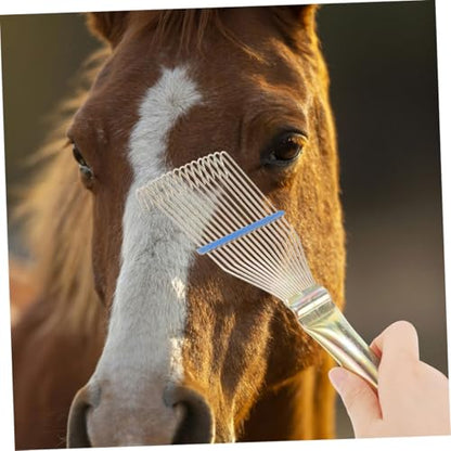 Wire Goat Wool Hair Brush Deshedding Tool for Sheep Cattle Horses Lightweight Grooming Rake for Wet Dry Use Easy to Clean Livestock Brush for Fluffy Animals