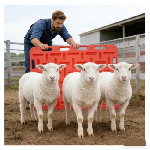 Sturdy Livestock Sorting Panel, Lightweight Animal Handling Equipment for Hogs, Sheep, Goats, Cattle, Poultry, Portable Farm Fencing & Crowding Gate(77 x 47 cm) - size: 77 x 47 cm