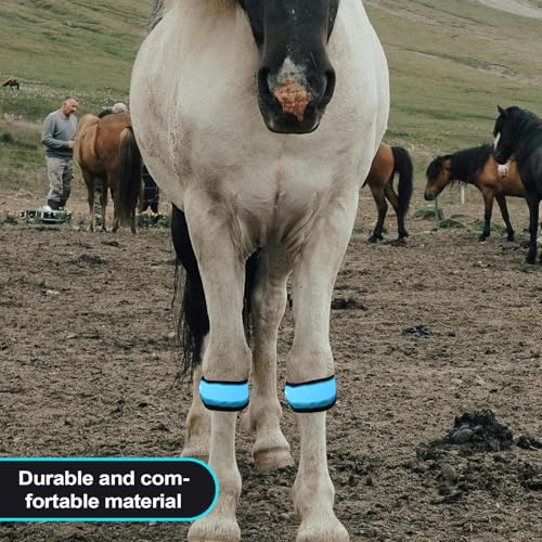 Reflective Leg Wraps - Soft Padded Band Edges, Long-Range LED Visibility Enhancement, Quick-Lock Strap Stability, Moisture-Resistant Outdoor Utility | Stable Path Safety in Low-Light Grazing Sessions