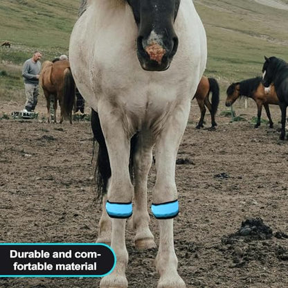 Reflective Leg Wraps - Soft Padded Band Edges, Long-Range LED Visibility Enhancement, Quick-Lock Strap Stability, Moisture-Resistant Outdoor Utility | Stable Path Safety in Low-Light Grazing Sessions
