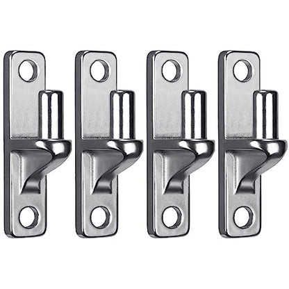 Insaga 304 Stainless Steel Gate Hinges 4 Pcs, Heavy Duty Wall Mount Hinges with 5/8" Pin, One-Piece Casting Farm & Chain Link Fence Gate Hardware - color: Silver-SS-Pin-4Pcs