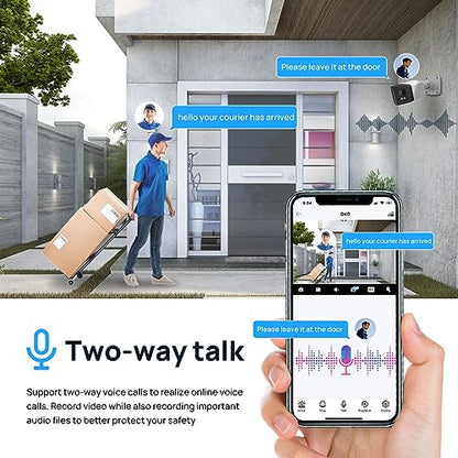 PANOEAGLE 4MP Dual Lens PoE IP Security Camera Outdoor with 180° Panoramic Wide Angle,Smart Color Night Vision,Smart Motion Detection,2-Way Audio & Micro SD Slot(512G),IP67 Waterproof,NDAA Complaint