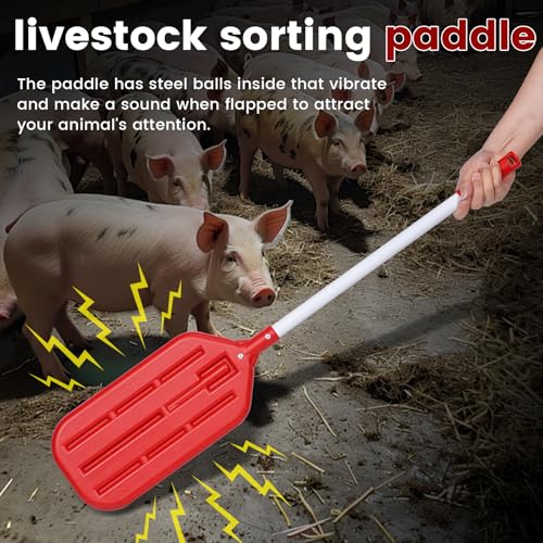 New Livestock Sorting Panel with Livestock Sorting Paddle, Animal Guide Board, Sturdy and Lightweight, Sorting Paddle and Panel for Pig Hog Cattle Cow Sheep Goat, 38x30x1.3"