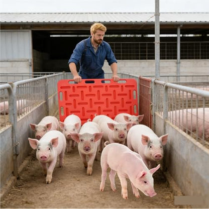 Pig Sorting Divider Panel for Livestock Management, Lightweight Pig Divider Board with Rounded Hand, 120x78, 97x76, 77x47 Hogs Sorting Panel, Animal Control Equipment(77 x 47 cm) - size: 77 x 47 cm