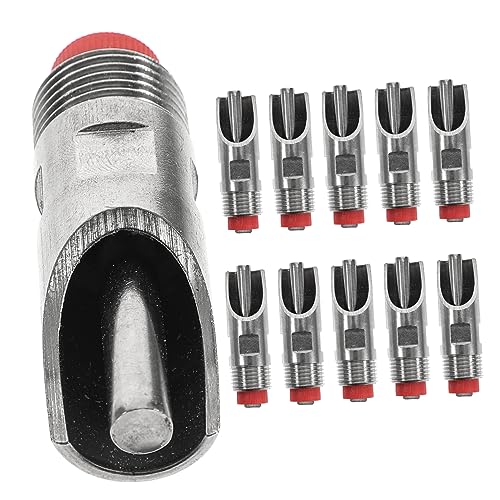 HANABASS 10pcs Stainless Steel Pig Waterer Automatic Feeders for Piglets Efficient Livestock Drinking Tools Durable Water Nipple Dispenser Reduced Water to Use