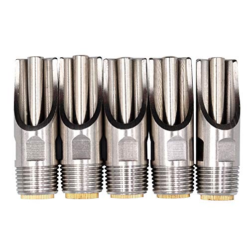 Lavandi 5pcs 1/2" NPT Stainless Steel Livestock Pig Drinking Water Equipment Faucet Automatic Pig Nipple Drinker for Sows Piglets Drinking(5pcs)