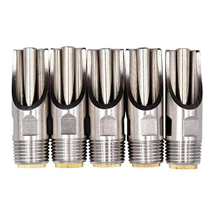 Lavandi 5pcs 1/2" NPT Stainless Steel Livestock Pig Drinking Water Equipment Faucet Automatic Pig Nipple Drinker for Sows Piglets Drinking(5pcs)