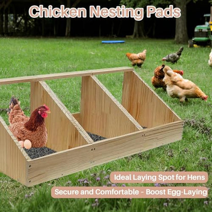 6-Pack 12×12 Washable Chicken Nesting Pads, Reusable Plastic Nest Box Liners for Chicken Coop & Poultry Laying Mats