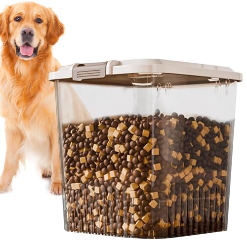 Dog Food Storage Container - Pet Food Keeper, Treat Holder | Airtight Clear Storage Bin for Kitchen Outdoor Travel Bunny Cat Dog Bird Rodents Livestock Camping Animal Supplies Feeding Organizer - color: large